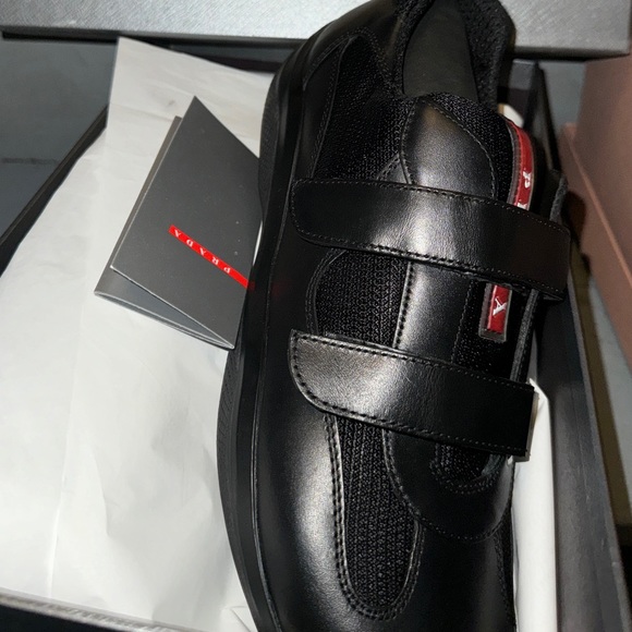 Prada black leather sneakers, size 40 - Picture 3 of 4